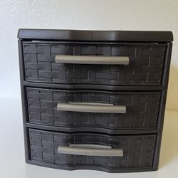 Brown Plastic Drawers-small