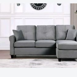 Grey Sectional 👍FREE FINANCING AVAILABLE 👉 0️⃣ DOWN PAYMENT ❗NO CREDIT CHECK❗ 