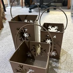 Christmas Candles Holder Decorate 