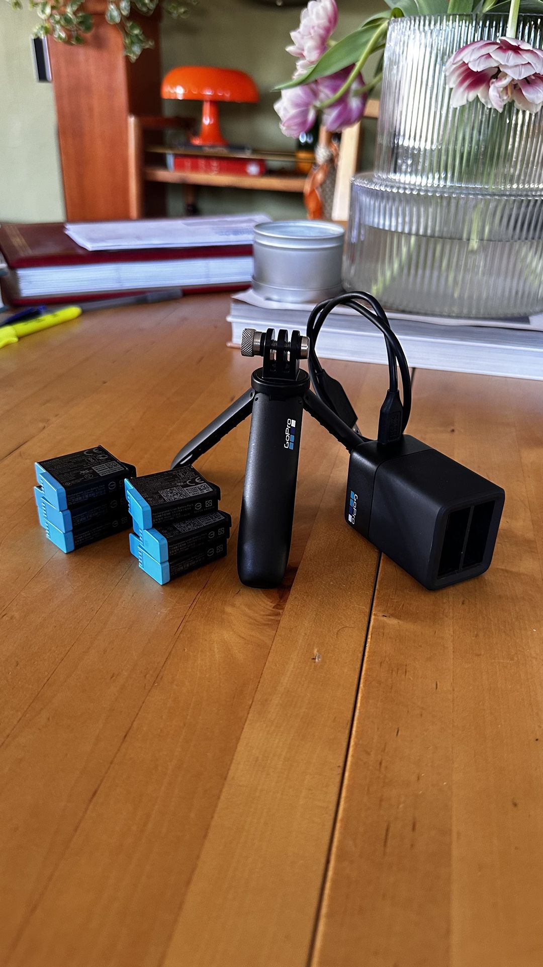 Go Pro Hero 8 Battery, Charger And Tripod
