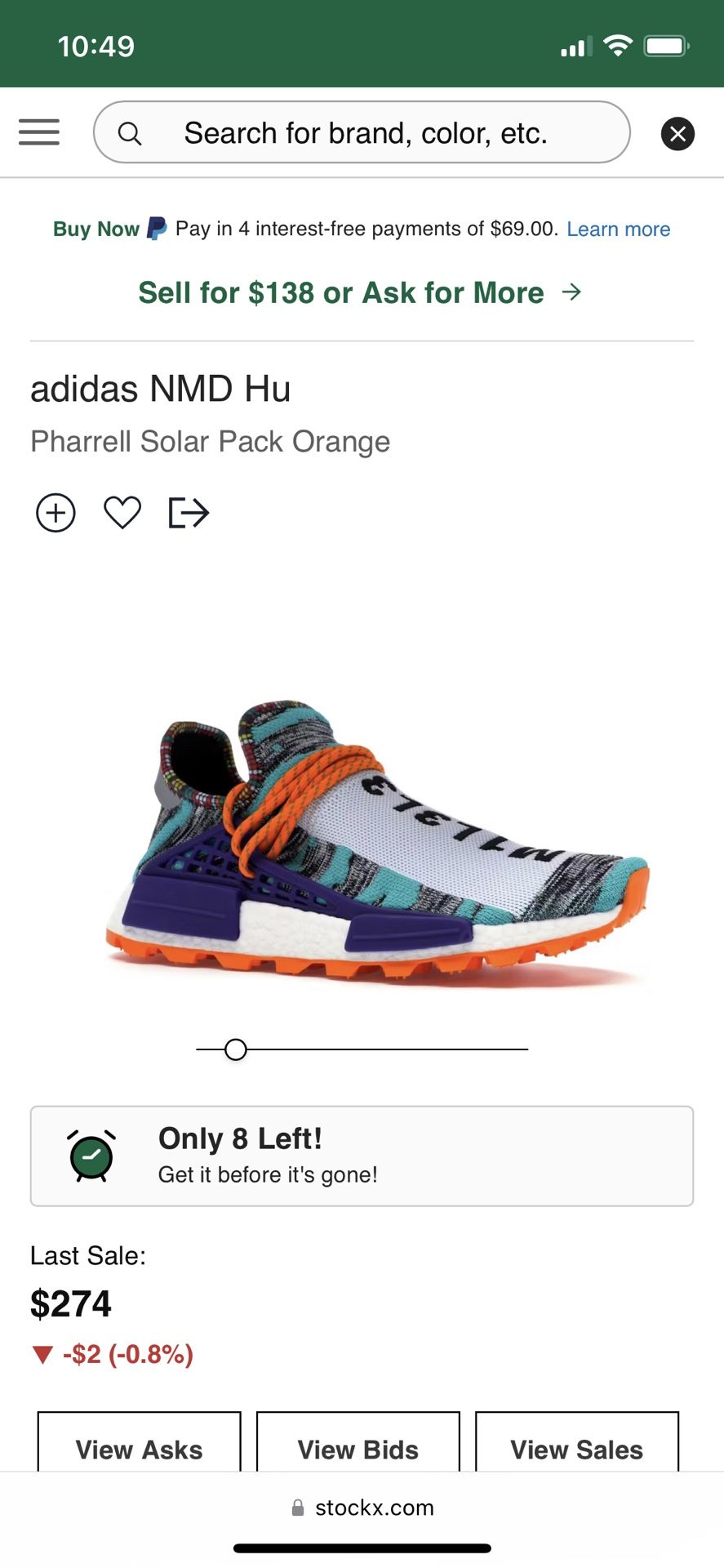 Pharrell Solar Pack Orange