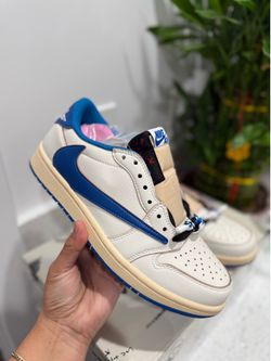 Air Jordan 1 Travis Scotts “Fragment Military Blue” Mens sizes 7M-12M