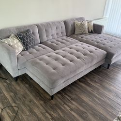 Sectional Couch with Ottoman