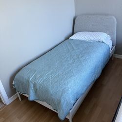 2 Twin Bed Frame With BeautyRest Twin Mattress and Bed Frame