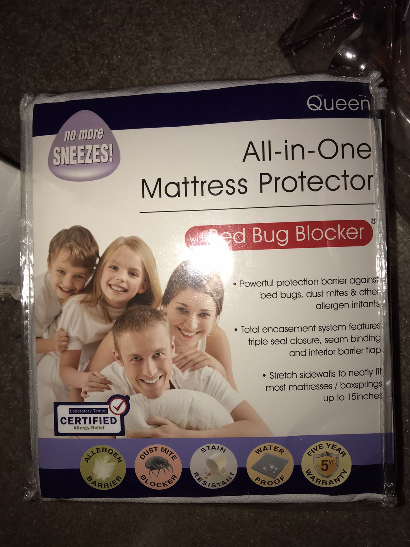 Queen mattress bed bug cover/ blocker