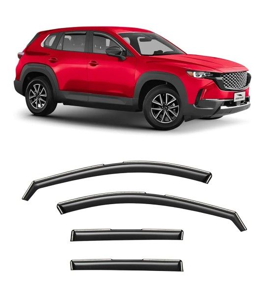 Voron Glass in-Channel Extra Durable Rain Guards for Mazda CX-50 2023-2025, Window Deflectors, Vent Window Visors, 4 Pieces - 200655