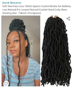 6 Packs of synthetic hair dreadlocks Size 18