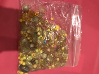 Bag of yellow beads