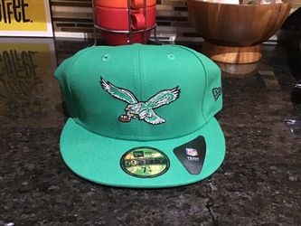 Eagles New Era 59Fifty Fitted Hat Size 7 1/8