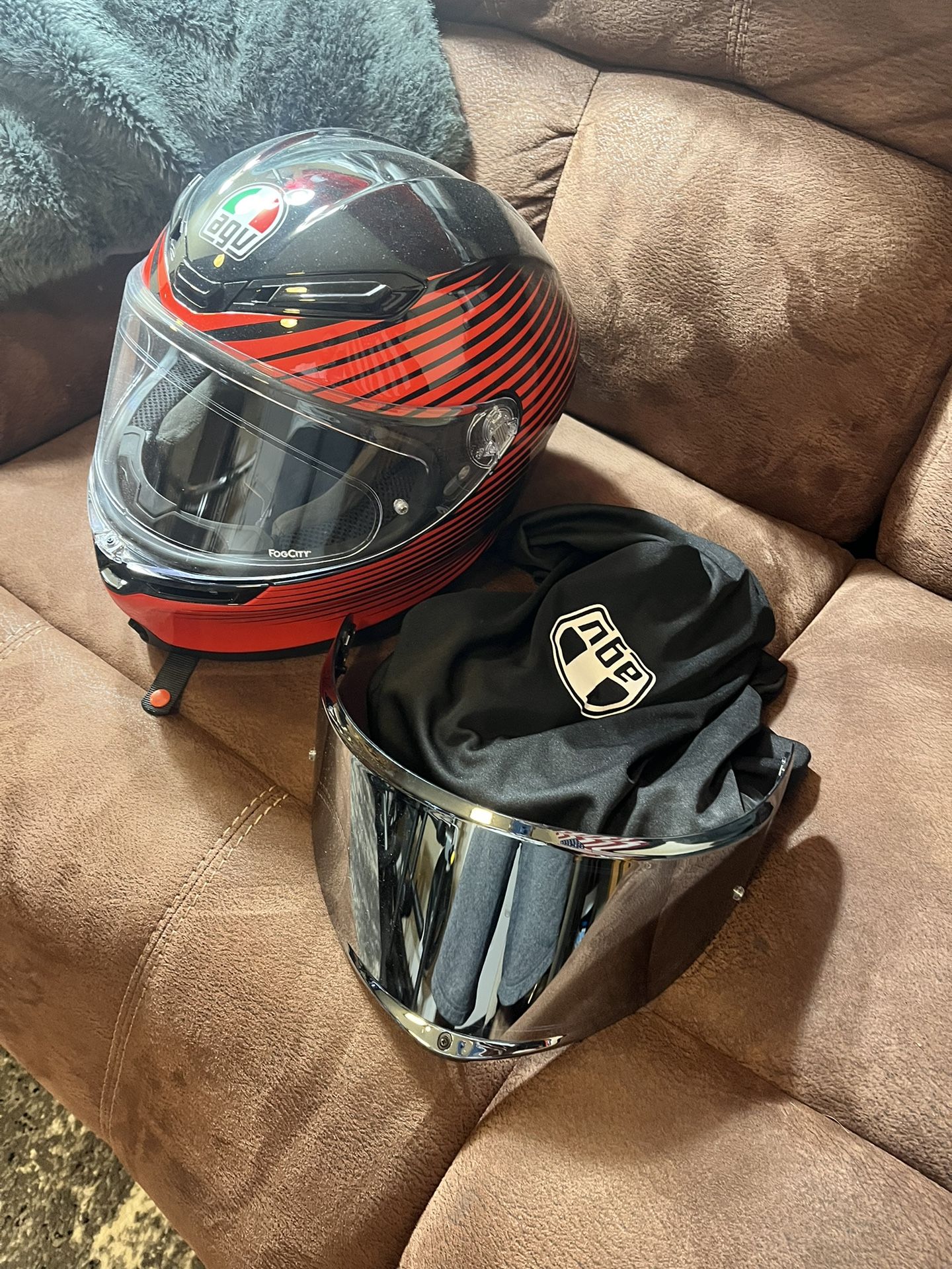 K6 AGV DOT(ECE) MULTI MPLK - RUSH BLACK/RED