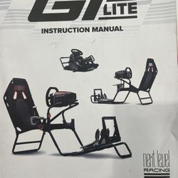 Next Level GT Lite Racing Chair w/Racing Wheel, Shifter and Pedals