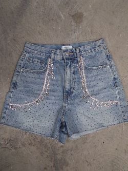 Forever 21 Rhinestone Denim Shorts