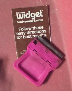 Vintage Gillette Widget Handy Scraper & Cutter w/ Original Instructions