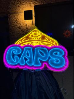 Caps neon sign