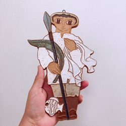 Mid Century ST THOMAS THE APOSTLE CERAMIC - Beautiful Christian Catholic Pottery 