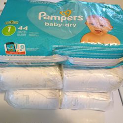 132 Diapers for $10 (Pampers Size 1)