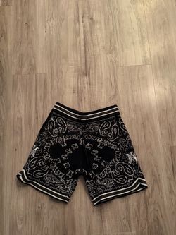 Amiri Black Bandana Shorts