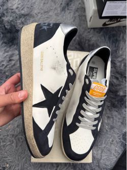 Men golden shoes