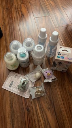 New Baby bottles and pacifiers