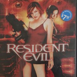 Resident Evil Special Edition. A Slick, Sexy Horror Show, A Killer Thriller. 2002 Rated R, Ex-Rental. 

A team of paramilitary commandos must battle f