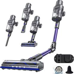 Wireless Vacuum Cleaner 650W/45KPA/60Min Autonomy, Wireless Mop Vacuum Cleaner for Home, Rechargeable Cordless Vacuum Cleaner for Pet Hair/Carpet/Floo