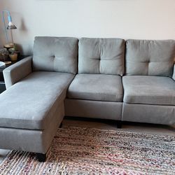 Chaise couch with ottoman