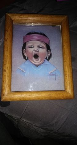 "Navajo yawning boy" art by jane marby