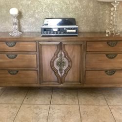 Vintage Nine Drawer Dresserwith All Brass Hardware