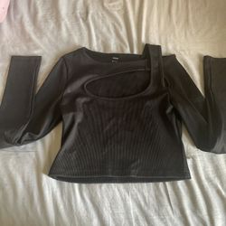 black tight shein shirt