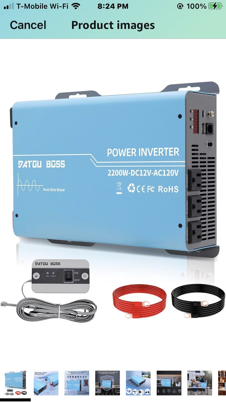 2000w/4000w Solar Backup Generator With 400wh LiFePO4 Battery Sine Wave 50W Solar Panel Charge Control