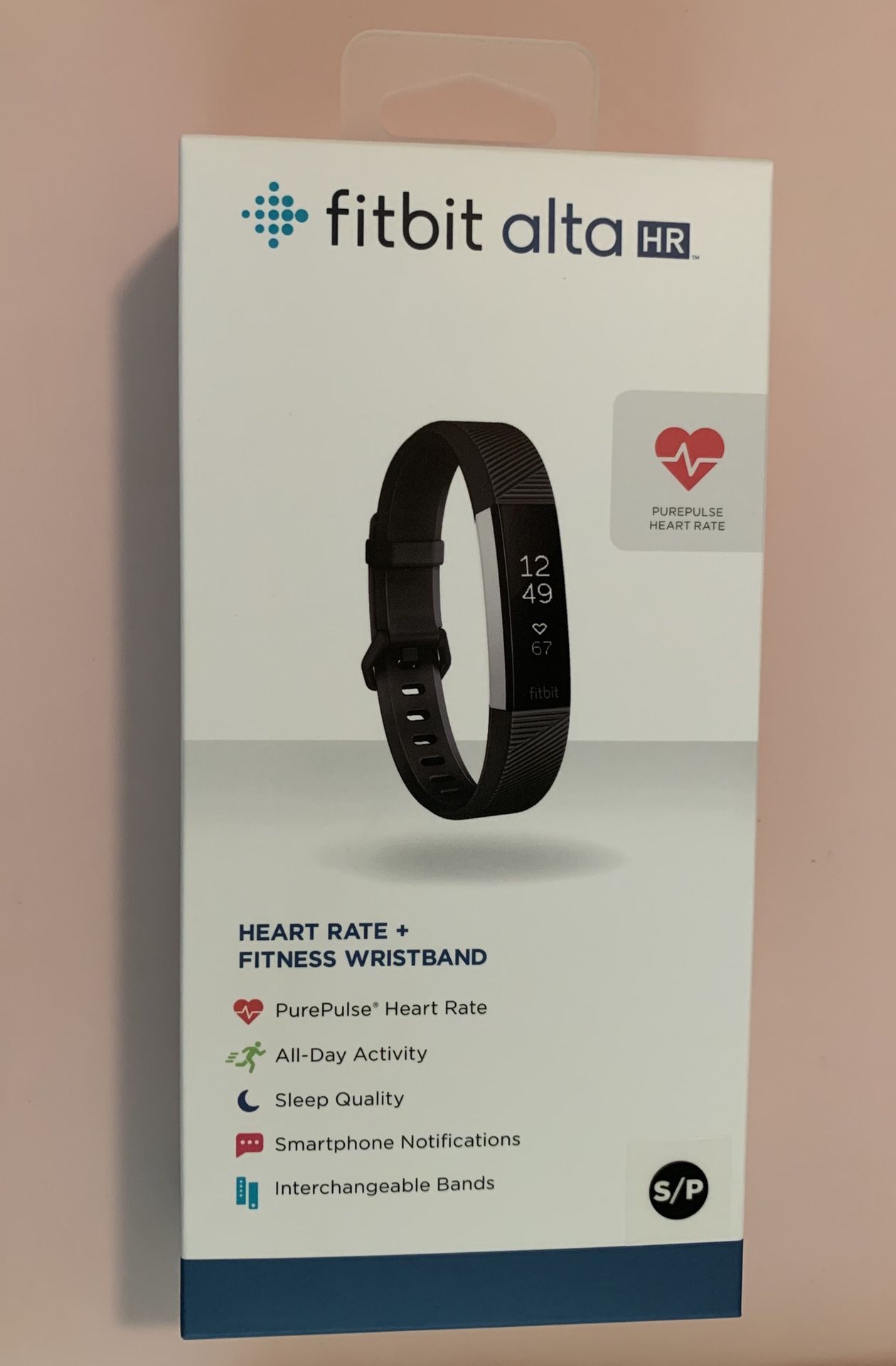 Like New Small Black Fitbit Alta HR (with extras)