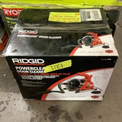 RIDGID PowerClear 120-Volt Drain Cleaning Snake Auger Machine for Heavy Duty Pipe Cleaning for Tubs, Showers, and Sinks