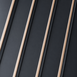WALLSMARK Black Gold Tapered PS Wall Panel