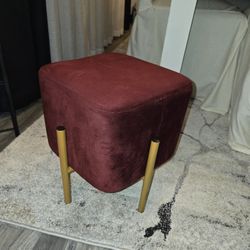 Velvet Maroon Stool