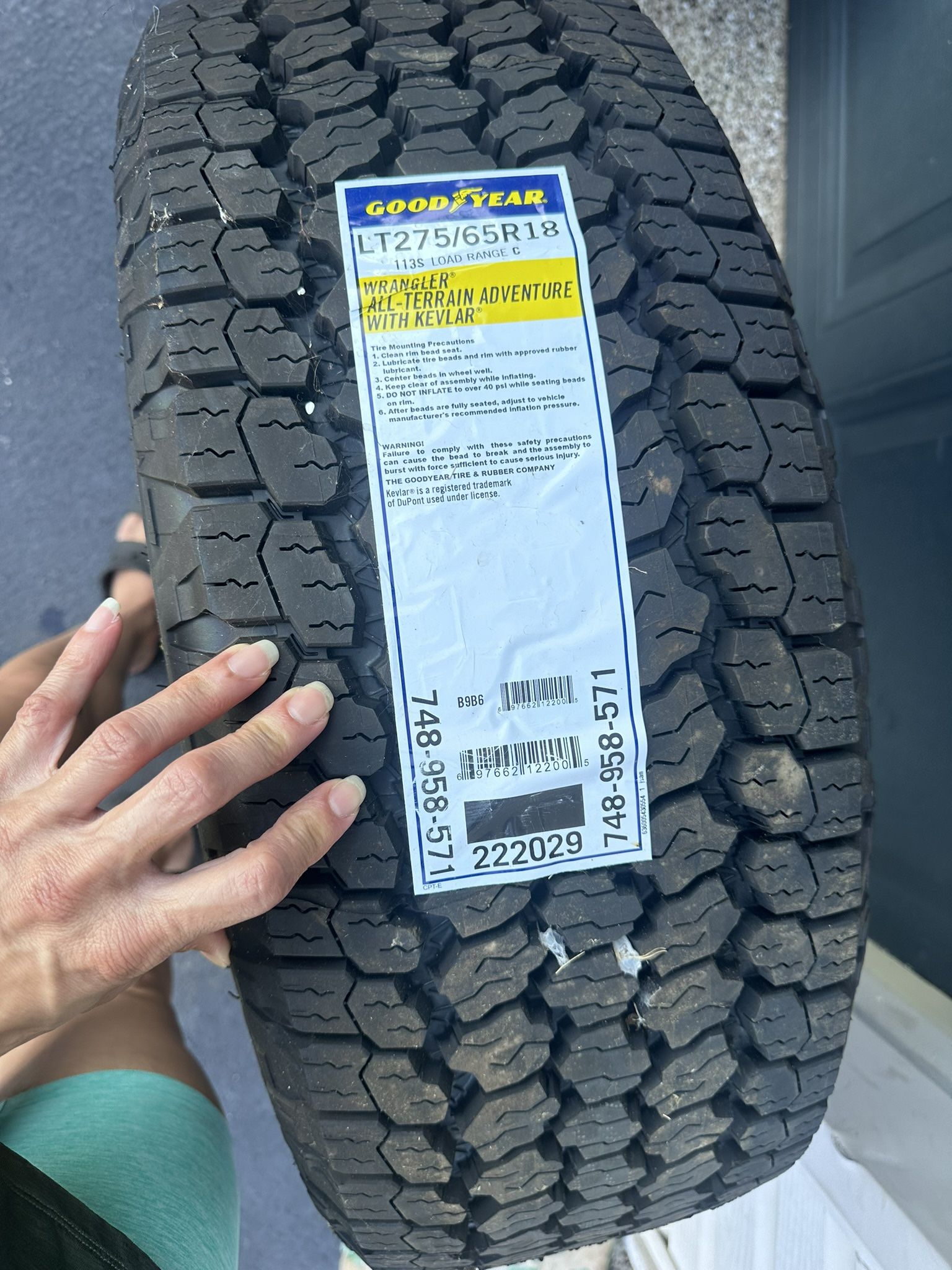 Goodyear Tire Brand New LT275/65R18