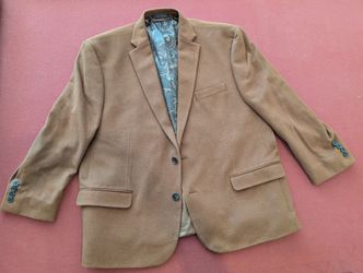 Men's Cashmere Blend Ralph Lauren / Macy's Camel Brown Sports Coat / Jacket 