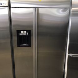 Ge Profile 48” Wide Stainless Steel Side By Side Refrigerator