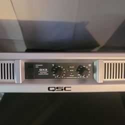 QSC GX3 AMPLIFIER AND 2 15 INCH YORKVILLE SPEAKERS