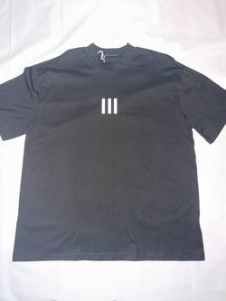 Black Oversized T-Shirt with Three Stripes