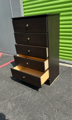 Dark Brown Chest Five Drawer Chest Mocha ☕️