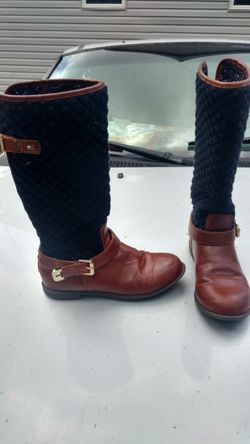 Tommy Hilfiger navy blue and brown boots size 3