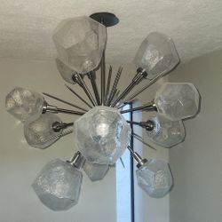 MOVING SALE SAN DIEGO! Gem Starburst Metal & Glass Lighting Fixture! 