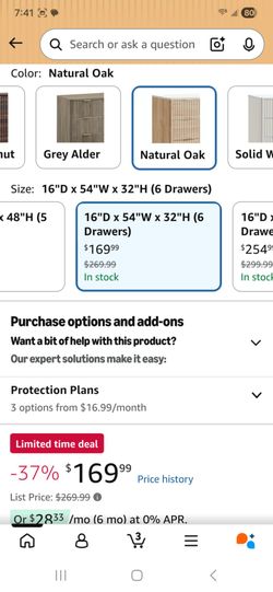 T4TREAM Fluted 6 Drawers Dresser, 54" Wide Modern Chest of Drawers with Faux Marble Top, Curved Profile Design, Dresser TV Stand, Wood Drawer Organize