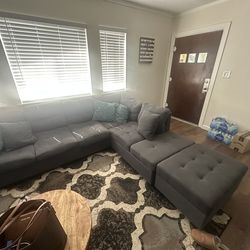 small sectional grey