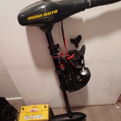 Minn Kota C2-30 Trolling Motor And Yellow Top Battery 