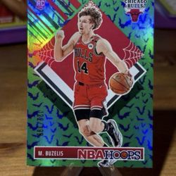 #299 Matas Buzelis 2024-25 Hoops Haunted Hoops - Holo Bats #/399