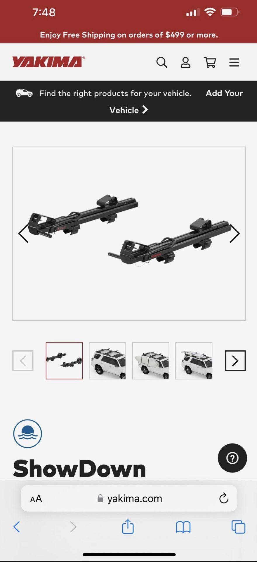 Yakima Showdown Kayak Or Sup Rack