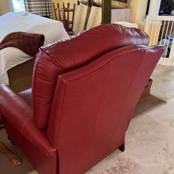 Red Leather Recliner 