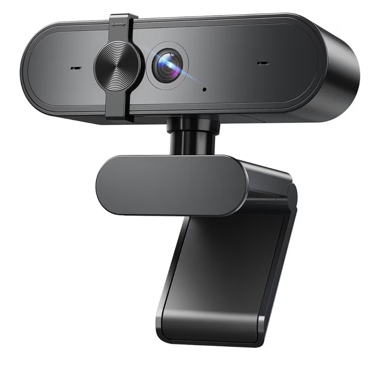 1080P Webcam Computer Camera with Microphone & Wide View - Auto Light Correction Webcam for PC, Mac, Laptop, Desktop - Built-in Privacy Cover Plug & P