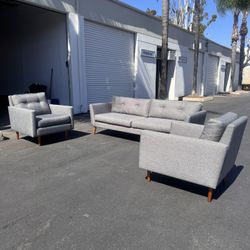 Article Emil Sofa + 2 Matching Armchairs – Mid-Century Modern Set – Ask For Delivery 🚚